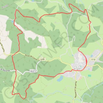 Itinéraire Anglès Randonnée du Solher N°2, distance, dénivelé, altitude, carte, profil, trace GPS