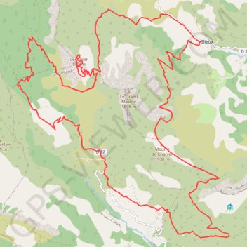 Itinéraire Chiran et Mourre du Chanier, distance, dénivelé, altitude, carte, profil, trace GPS