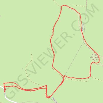 Itinéraire Garralda en circuit depuis Etxenikako Bidea, distance, dénivelé, altitude, carte, profil, trace GPS