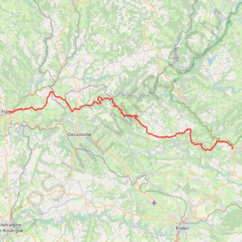 Itinéraire J5 Bessuéjouls Figeac, distance, dénivelé, altitude, carte, profil, trace GPS
