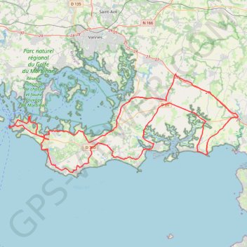 Itinéraire Rando Rhuys, distance, dénivelé, altitude, carte, profil, trace GPS