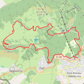 Itinéraire Haut Conflent - Pic des Mauroux, distance, dénivelé, altitude, carte, profil, trace GPS