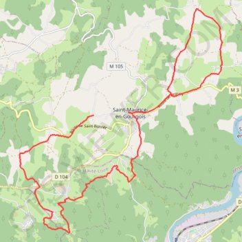 Itinéraire Saint Maurice en Gourgois, distance, dénivelé, altitude, carte, profil, trace GPS