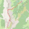 Itinéraire Grand Veymont face Sud Est depuis Gresse (Vercors), distance, dénivelé, altitude, carte, profil, trace GPS