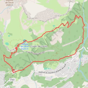 Itinéraire Tour Charbonière et Chalets de Varan, distance, dénivelé, altitude, carte, profil, trace GPS