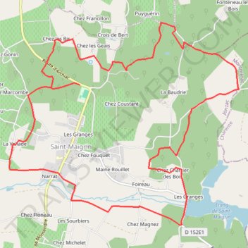Itinéraire Circuit pédestre N°21 - "L'étang", distance, dénivelé, altitude, carte, profil, trace GPS
