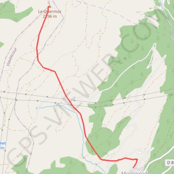 Itinéraire Sentier du Quermoz, distance, dénivelé, altitude, carte, profil, trace GPS
