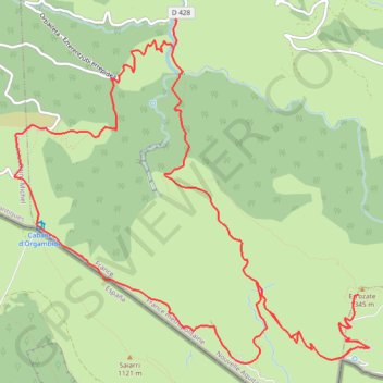 Itinéraire Le sommet d'Errozaté, distance, dénivelé, altitude, carte, profil, trace GPS