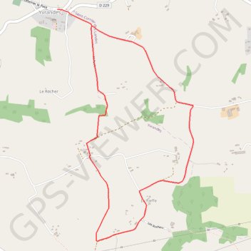 Itinéraire Le Ruslé - Yvrandes, distance, dénivelé, altitude, carte, profil, trace GPS