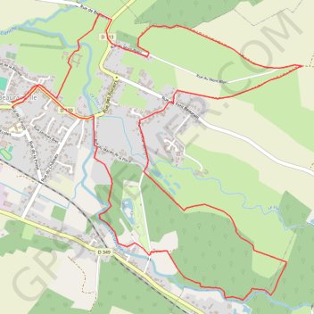 Itinéraire Sentier "Le Belrem" - Beaurainville, distance, dénivelé, altitude, carte, profil, trace GPS