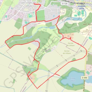 Itinéraire Les Loges-en-Josas (78 - Yvelines), distance, dénivelé, altitude, carte, profil, trace GPS